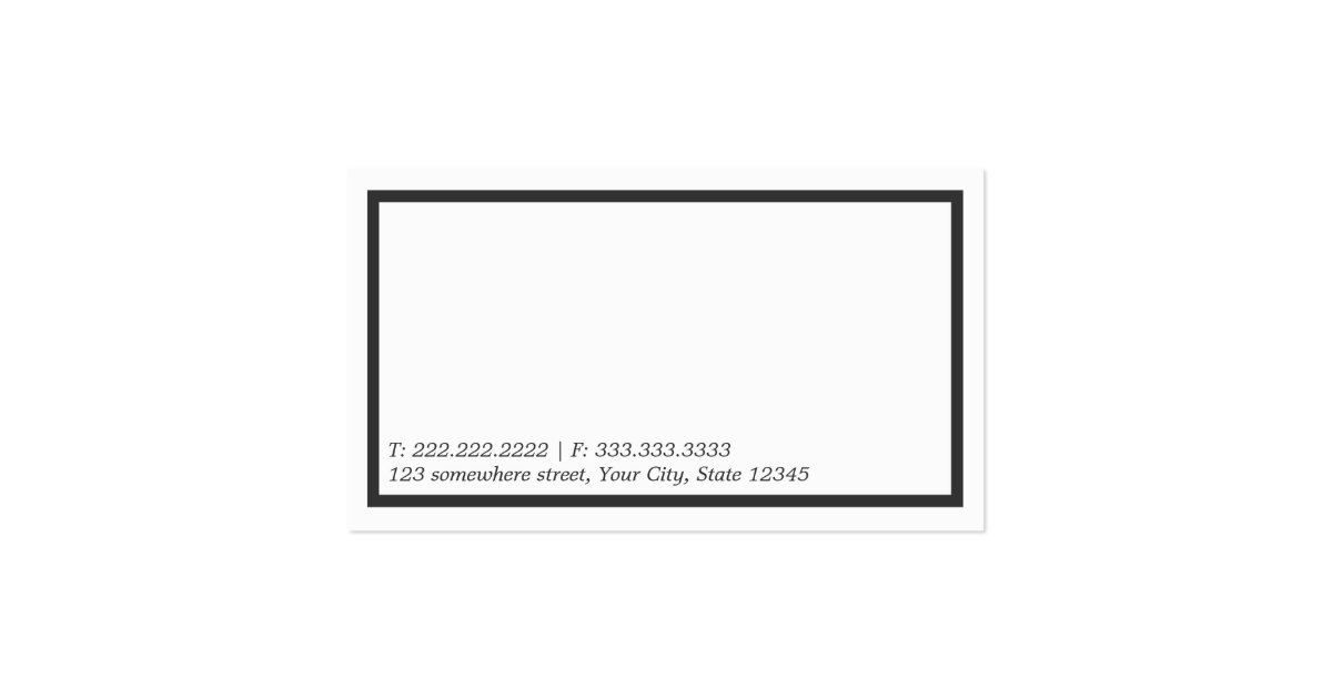 elegant plain black border business card zazzle business card border