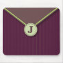 Elegant Plum Personalised Monogrammed Mousepad