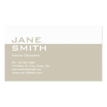 Elegant Professional Interior Design Decorator Business Card Template