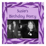 elegant purple branches personalized invites