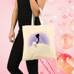 Elegant Purple  bride silhouette Bridal Shower Tote Bag