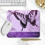 Elegant Purple Butterfly Wedding Shower mousepads