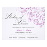 Elegant Purple Floral Rehearsal Dinner Invitation