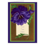 Elegant Purple Flower Customisable Card