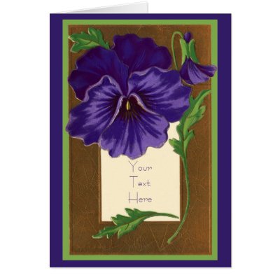 Elegant Purple Flower Customisable Card by vintagegiftmall