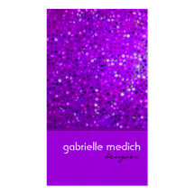 Elegant Purple Glitter Business Card Templates