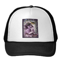 elegant purple paris Vintage flapper Lady Hat