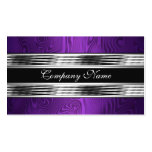 Elegant Purple Silver Black 2 Business Card Templates