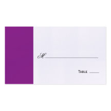 Elegant Purple Table Seating/Place Card Business Card