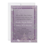 Elegant Purple Wedding Invitation