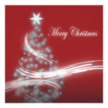Elegant Red Christmas Dinner Party Invitation