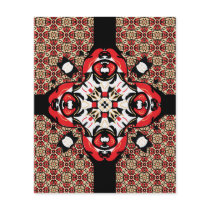 Elegant Red, Gold and Black Oriental Damask