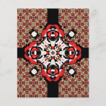 Elegant Red, Gold and Black Oriental Damask Flyer