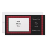 Elegant Red Rose Wedding Save the Date Photo Card photo cards