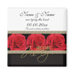 Elegant red roses wedding save the date invitation