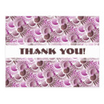 Elegant Retro Art Deco Chic Dusky Rose and Brown Postcard