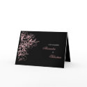 Elegant Retro Pink Flower Swirl Wedding Invitation cards