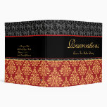 Elegant Rich Damask Restaurant Reservation Book 3 Ring Binders