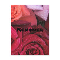 Elegant Roses Reminder Postcard