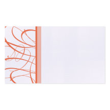 Elegant Script Table Seating/Place Card - Orange Business Card