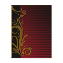 Elegant Scroll Design Post Card