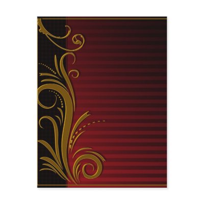 Elegant Scroll Design Post Card by karanta