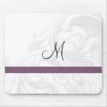Elegant Scroll Monogram Mousepads mousepads