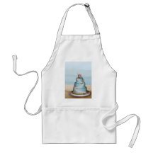 Elegant Sea Shell Wedding cake Apron