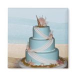 Elegant Sea Shell Wedding cake magnets