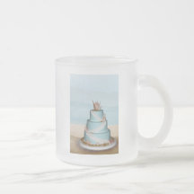 Elegant Sea Shell Wedding cake Mug