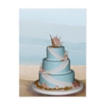 Elegant Sea Shell Wedding cake postcards