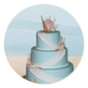 Elegant Sea Shell Wedding cake stickers