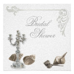 Elegant Seashell Vintage Bridal Shower Invitation