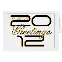 Elegant "Season's greetings" gold black business Cards