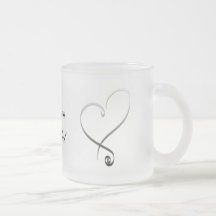 Elegant silver heart DIY Template Coffee Mug