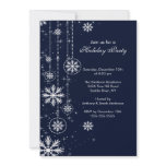 Elegant Snowflakes Holiday Party Invitation
