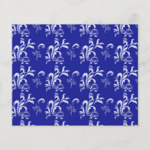 elegant, stylish and classic white damask pattern full color flyer