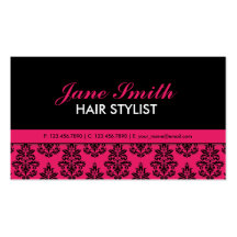 Elegant Stylist Salon Hairdresser Floral Pattern Business Cards