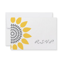 Elegant Sunflower RSVP Personalised Invites