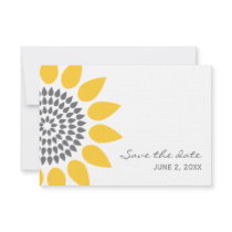 Elegant Sunflower Save the Date Invite
