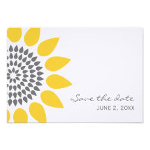 Elegant Sunflower Save the Date Invite