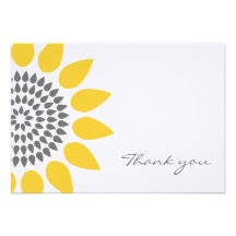 Elegant Sunflower Thank You Personalized Invite