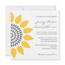 Elegant Sunflower Wedding Personalised Announcements