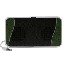 Elegant swirls on black texture speakers