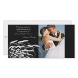 Elegant swirls wedding thank you photocard