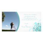 Elegant swirls wedding thank you photocard photo cards