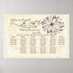 Elegant Table Seating Planner Poster Chart posters