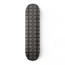 Elegant Taupe Swirls (2) Skateboard Deck