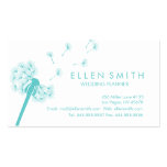 Elegant Teal Dandelion Business Card