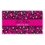 Elegant & Trendy Pink Cheetah Leopard Print Card Business Card